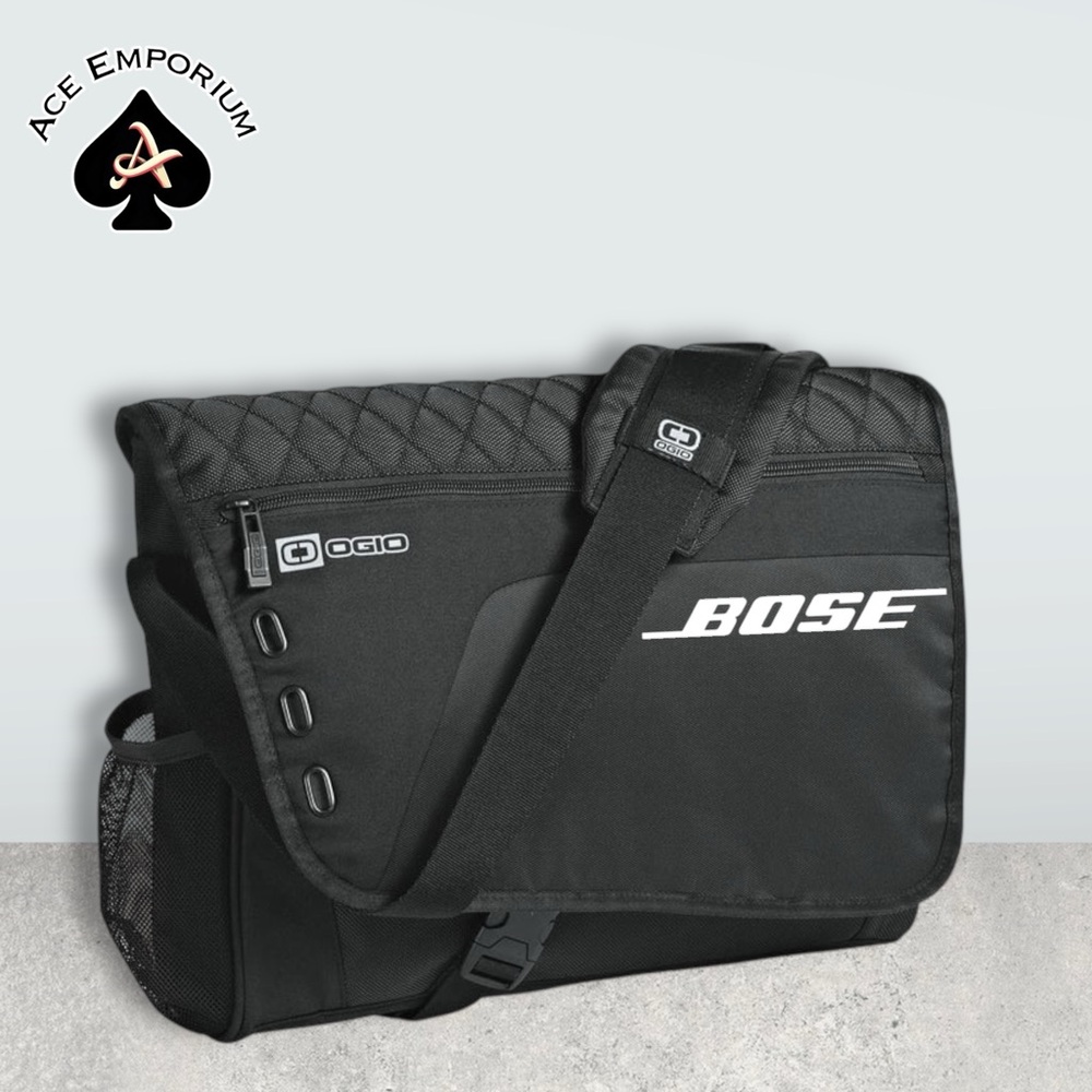 OGIO Black Quilted Messenger Bag